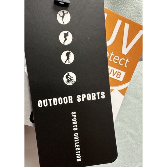 NWT CQC Sports Mint Green UV Protection L/S Top Size Small - Picture 3 of 8